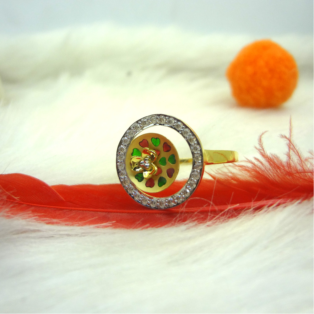 916 gold cz diamond ladies ring