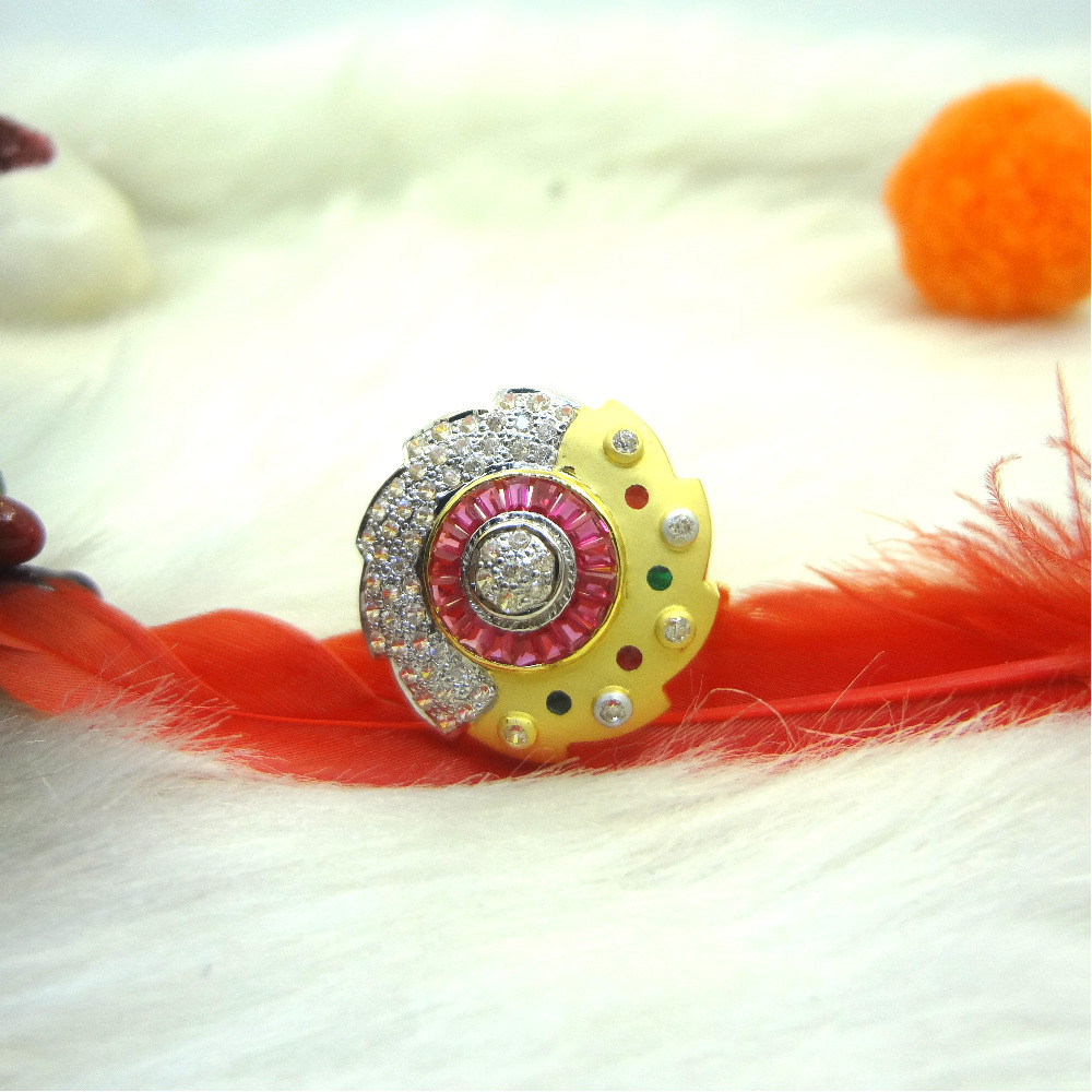 916 gold cz diamond ladies ring
