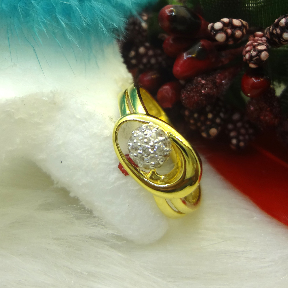 916 gold cz diamond ladies ring