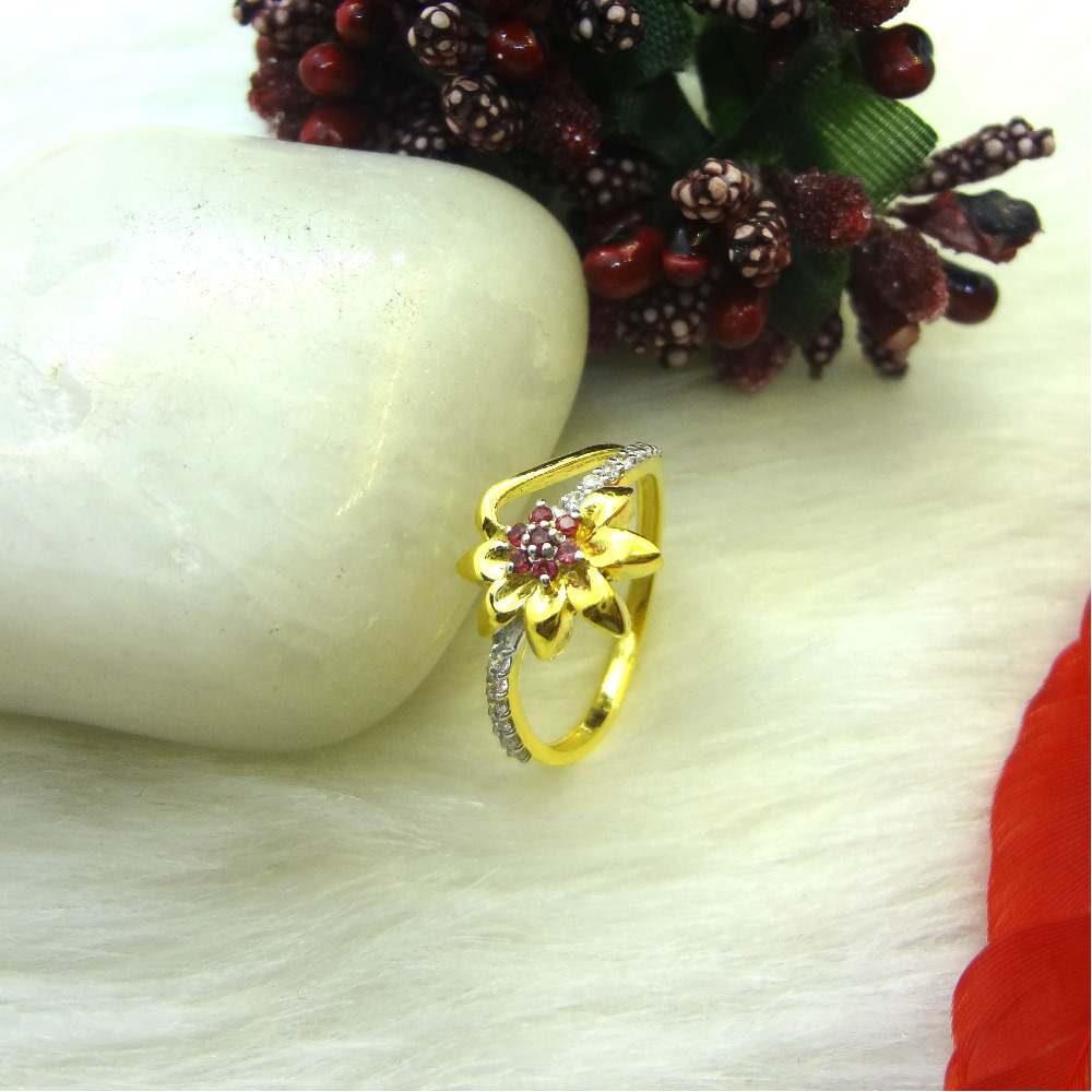 916 gold cz diamond ladies ring