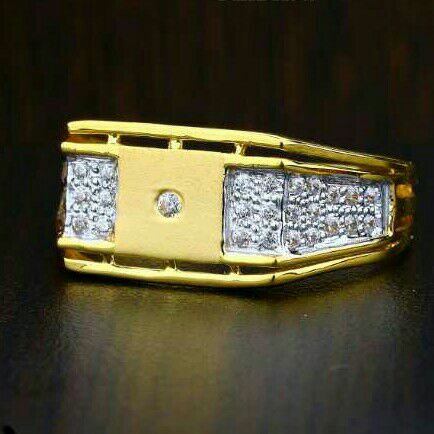 22ct Cz Gold Gents Ring