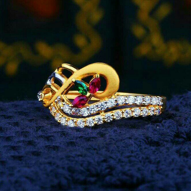 22kt Cz Attractive Ladies Ring LRG -0376