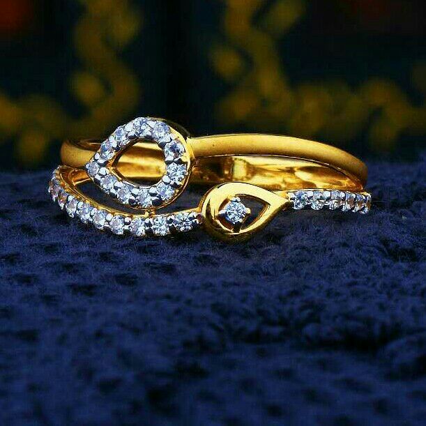 Beuty Shiner Cz Gold Ladies Ring LRG -0264