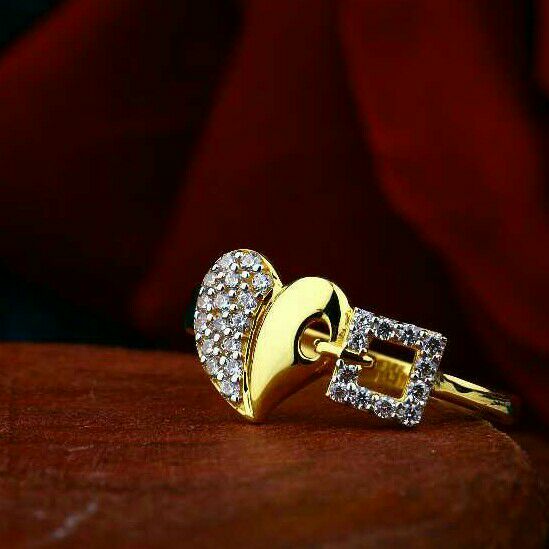 Cz Fancy Heart Shape Ring LRG -0173