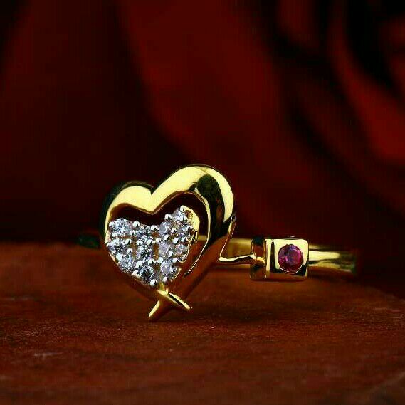 Heart Design Fancy Cz Ladies Ring LRG -0160