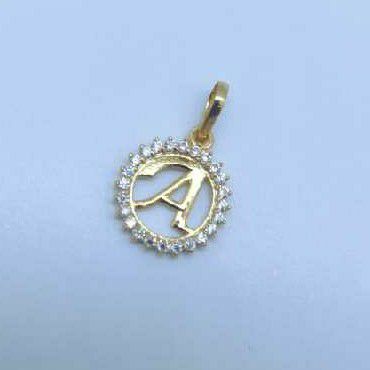 Gold alphabet pendants