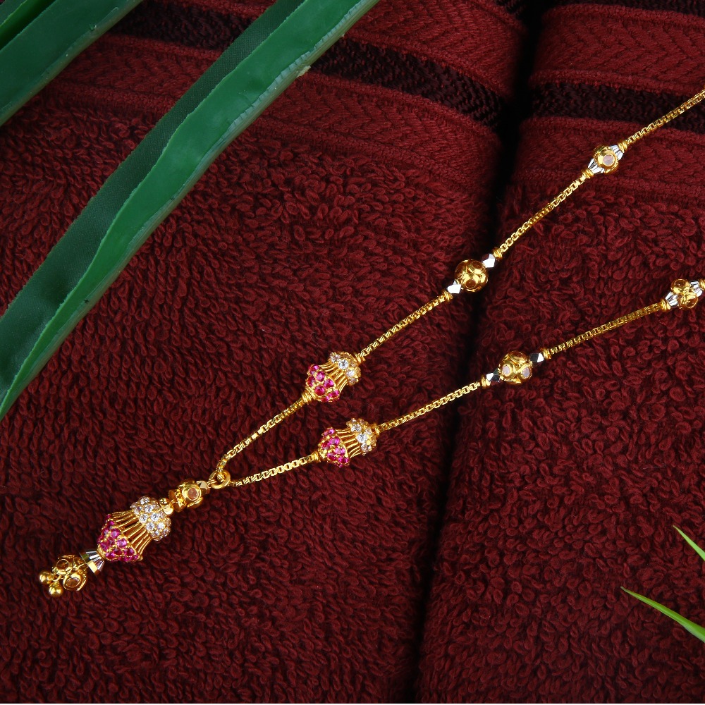 22Kt Gold Fancy Pink Stone Dokiya JJ-N006