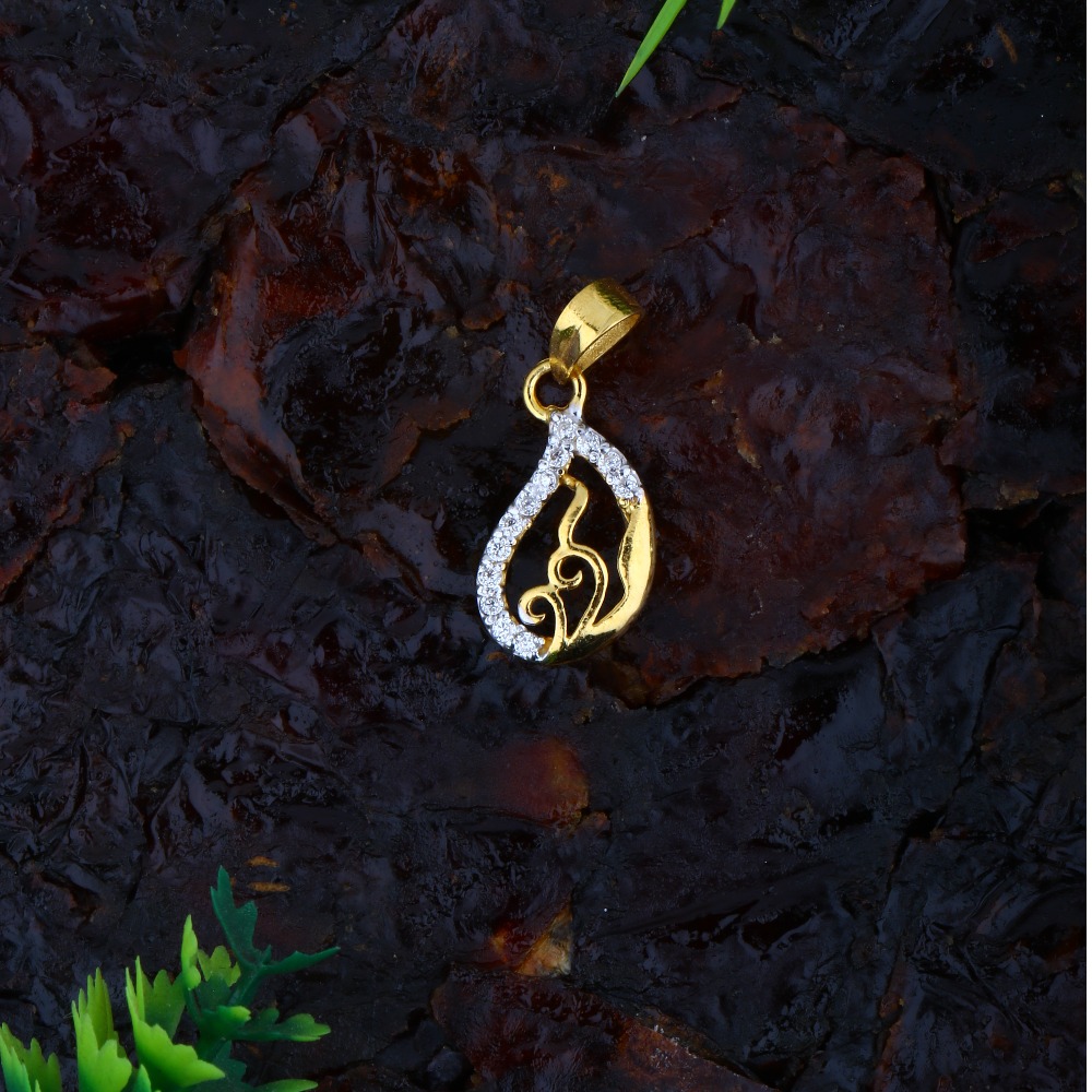 916 Gold CZ Attractive Pendant JJ-P044
