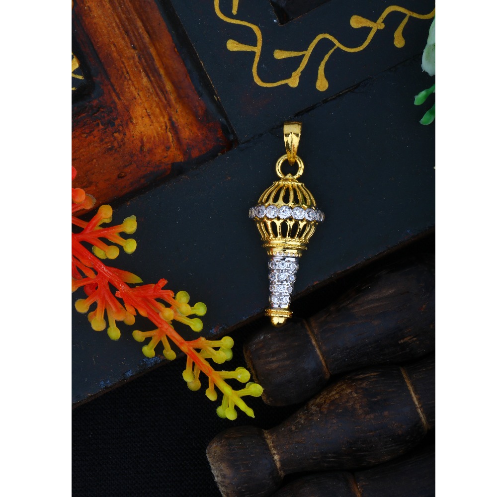 22KT Gold CZ Pendant JJ - P002