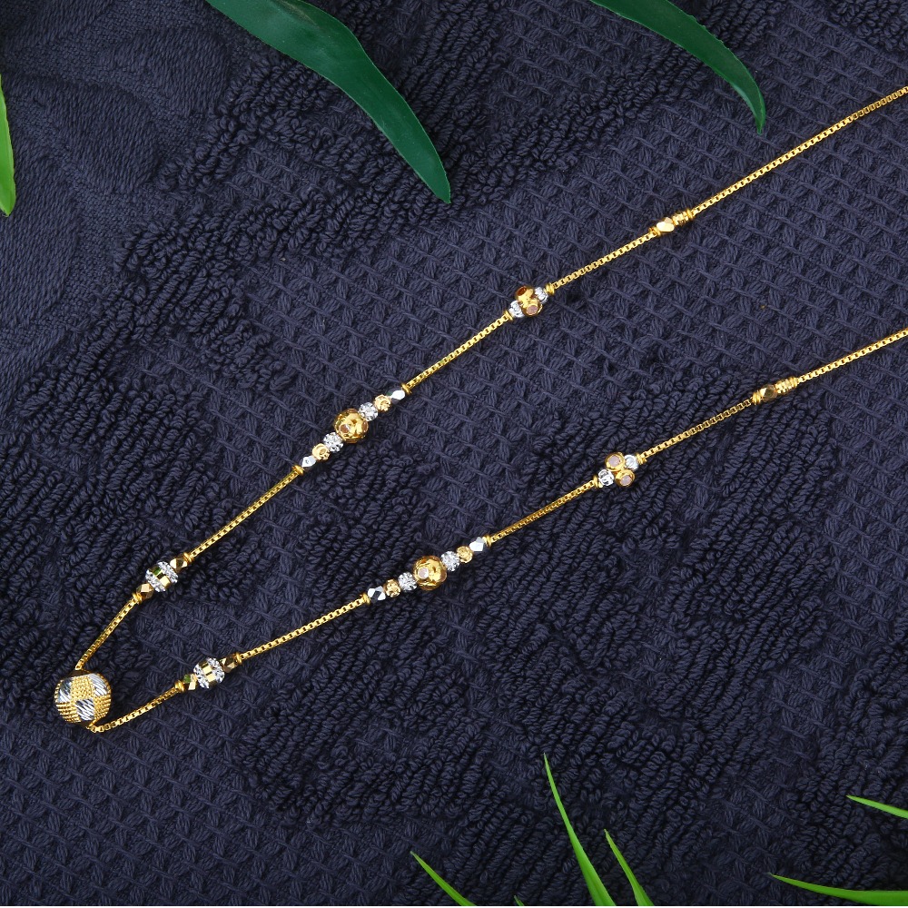 916 Gold Light Weight Fancy Mala Chain JJ - M003