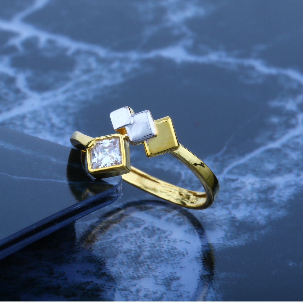 916 CZ Gold Engagement Diamond Ring JJLR-030