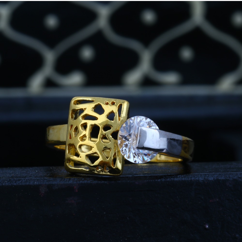 22K Gold Engagement Solitaire Ring JJLR-014