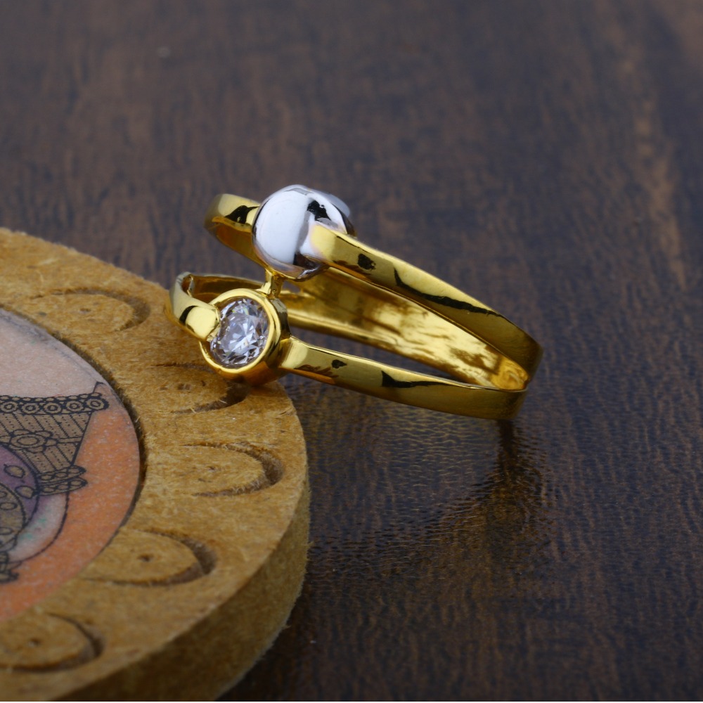 916 Plain Gold Solitaire Diamond Ring JJ-013
