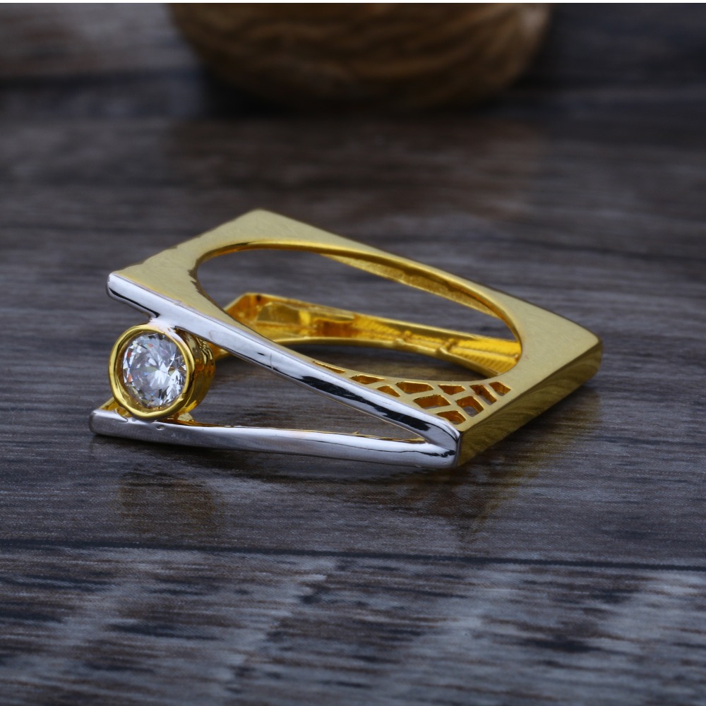 916 Gold Plain Solitaire Diamond Ring JJ-001