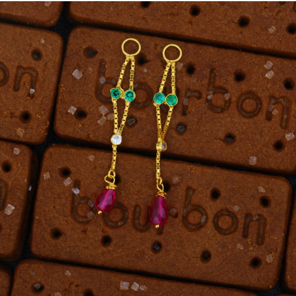 22KT Double Line Gold Fancy Latkan JJ-007
