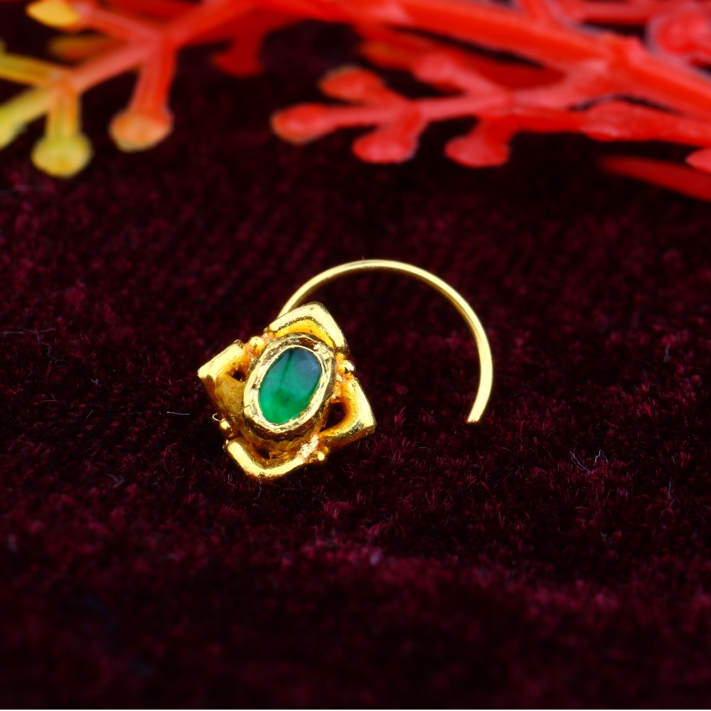 22K Gold Fancy Jadtar Nosepin JJ-020