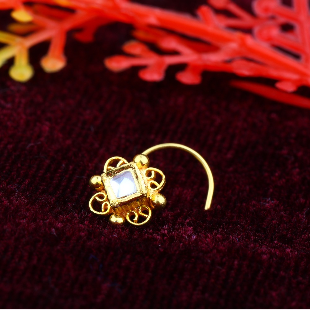 22K Gold Fancy Jadtar Nosepin JJ-017