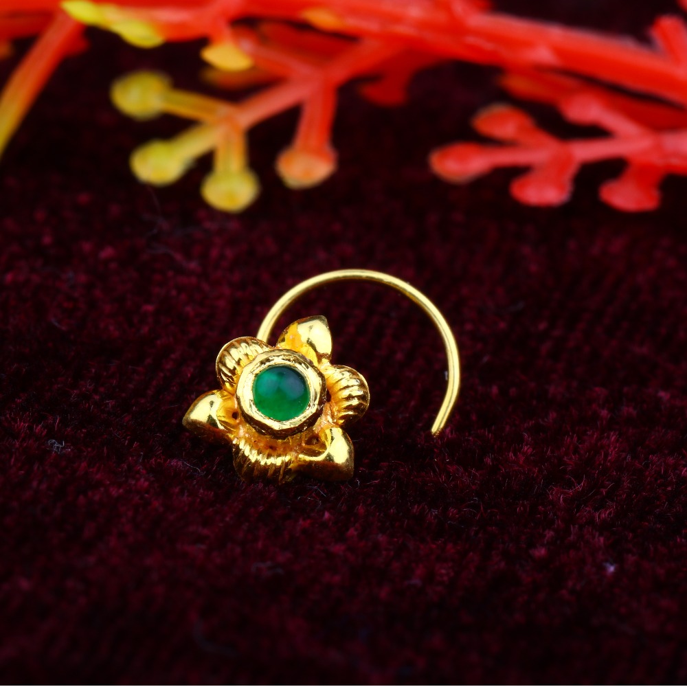 916 Gold Fancy Jadtar Nosepin JJ-014