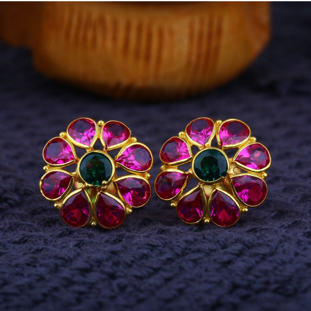 22KT Gold Colorful Fancy Tops JJ-004