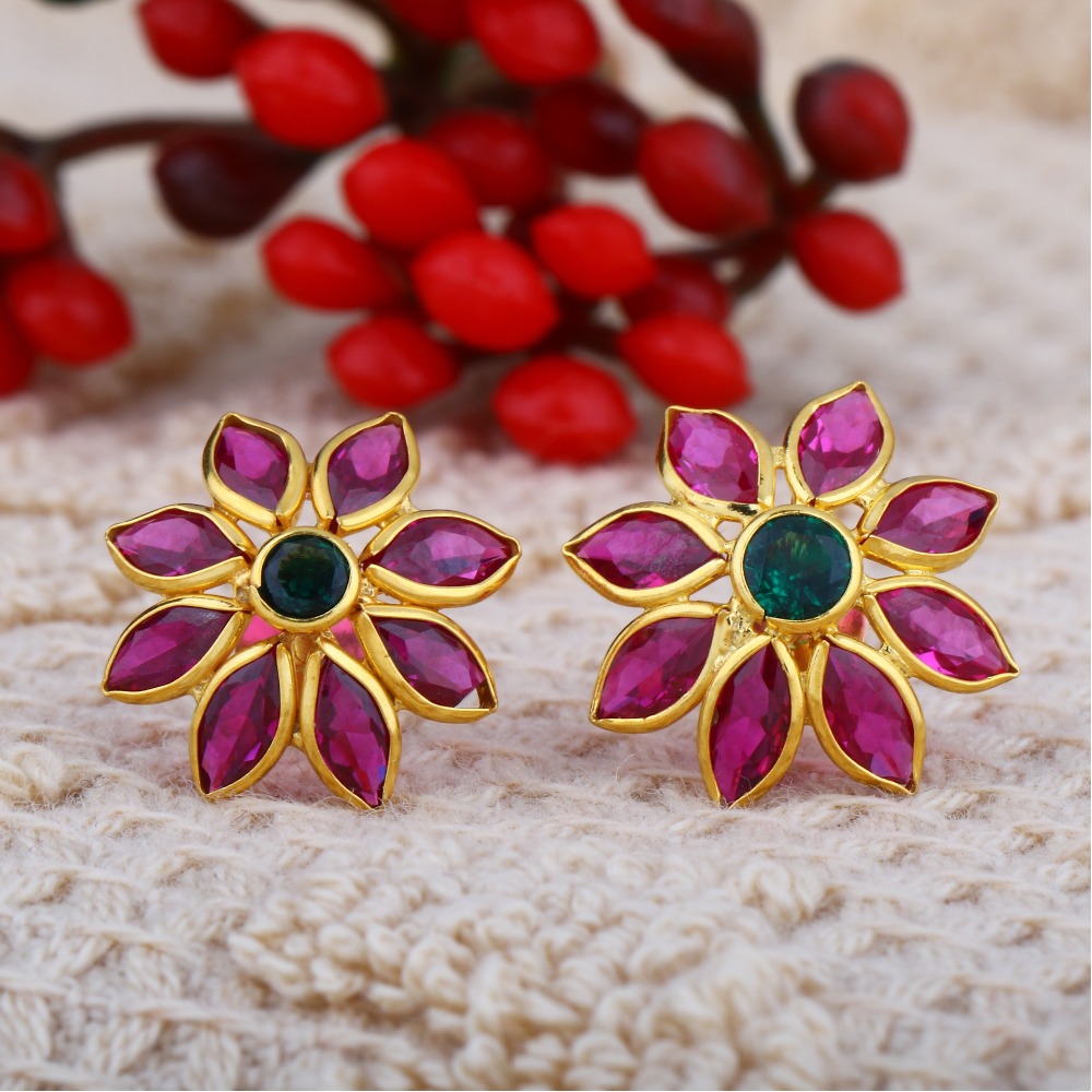 916 Gold Colourful Flower Design Tops JJ-003