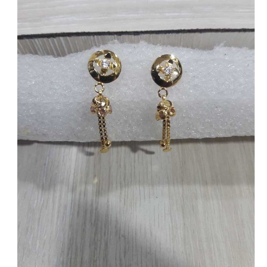 Light Weight 916 Gold Ladies Earrings