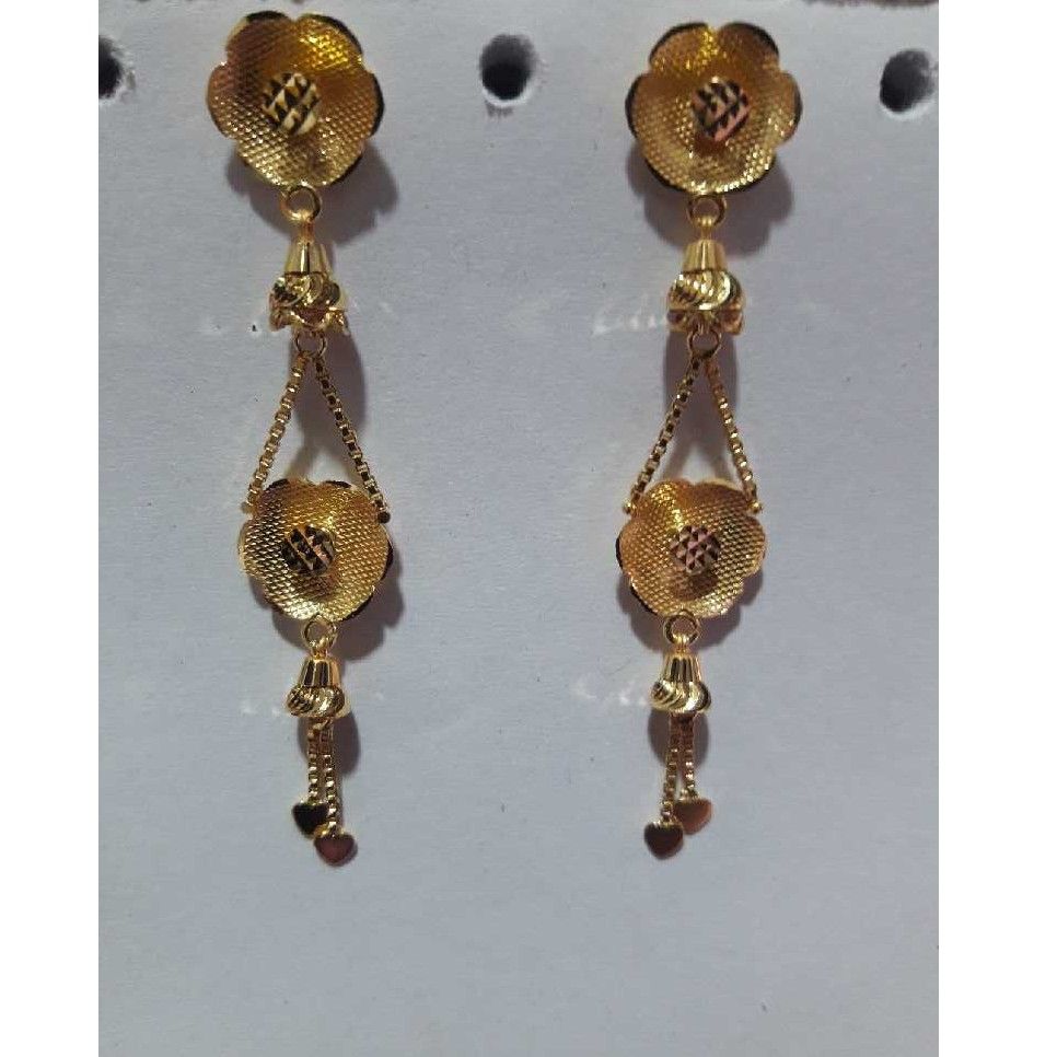 916 Gold Fancy Long Earring