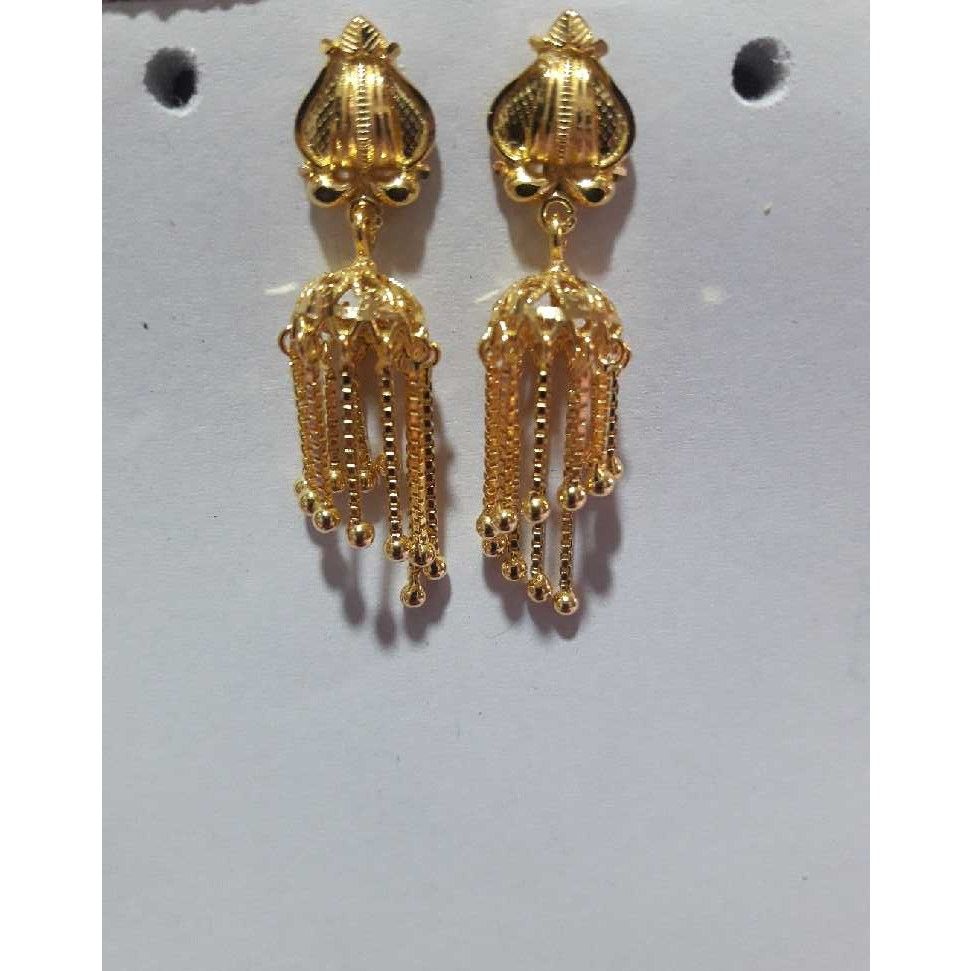 22KT Gold Bridal Long Earring