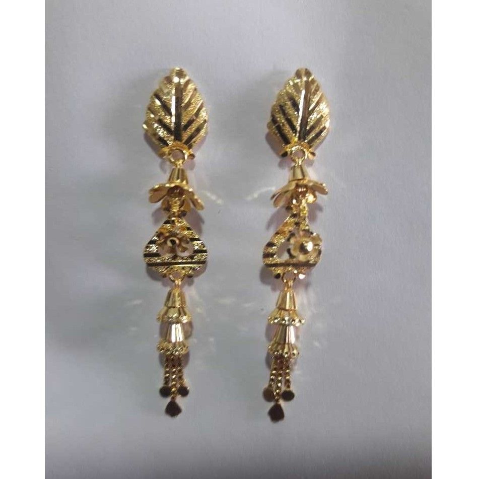Gold Leaf Cut Ladies Earrings