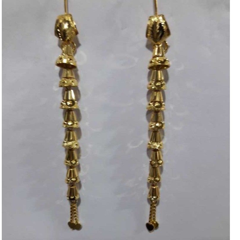 22KT Gold Long Stylish Earrings
