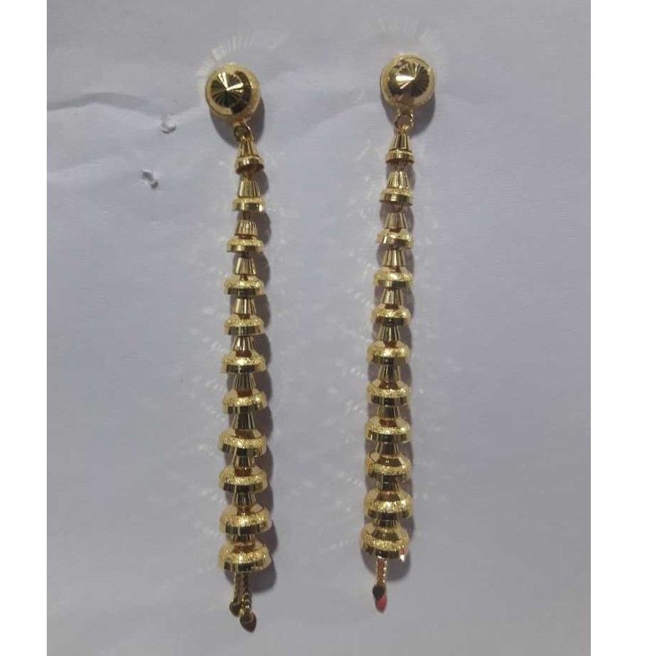 Gold Fancy Vertical Earrings