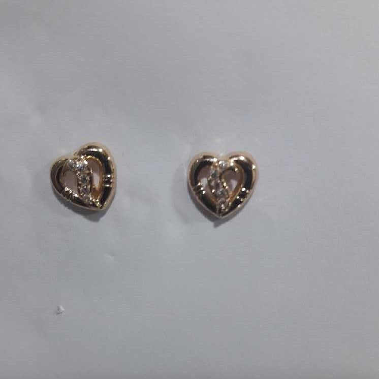 22KT Gold Heart Shape Ladies Earring