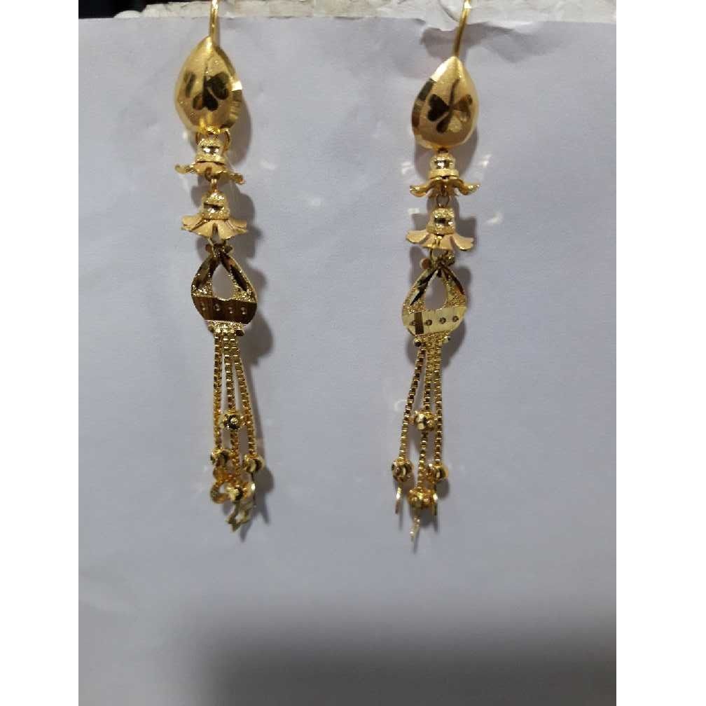 916 Gold Designer Ladies Earring