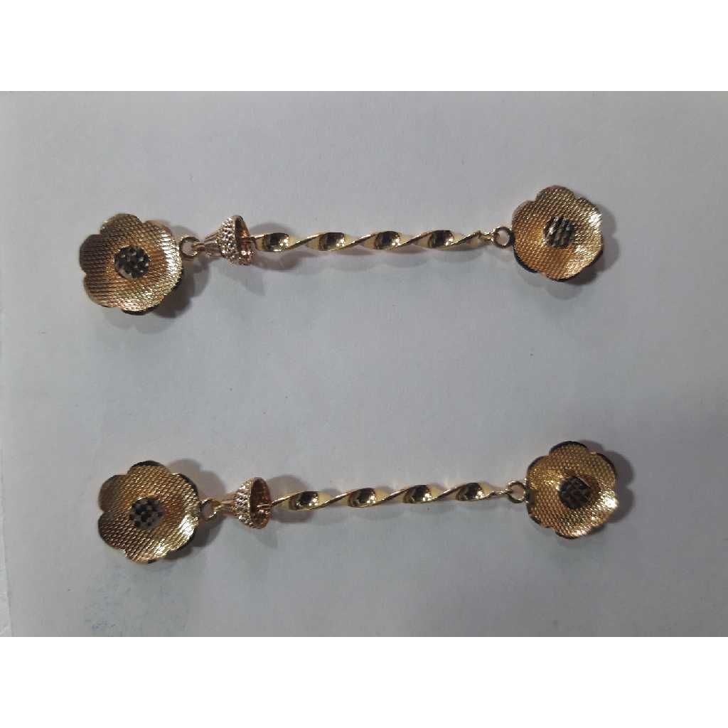 916 Gold Modern Ladies Long Earrings