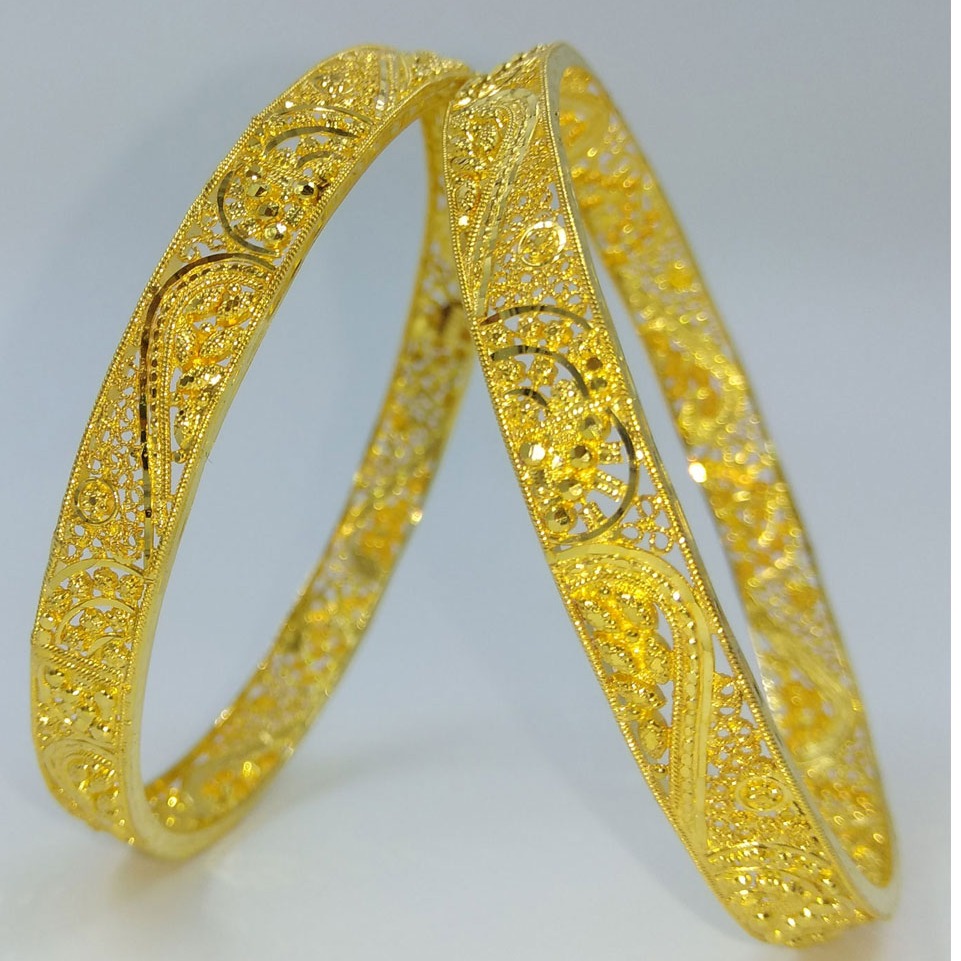 22KT Gold Modern Ladies Bangles