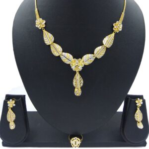 Designer 22KT Gold Ladies Necklace Set