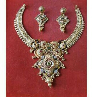 916 Gold Ladies Geru Antique Necklace Set