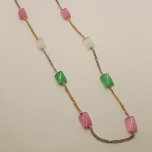 22K Gold Colorful Stone Mala