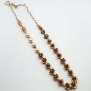 22K Gold Antique Flower Design Mala