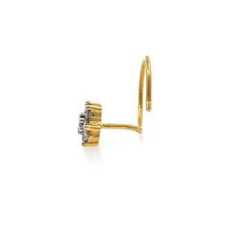 18k Gold Fancy Nose Pin in Diamond - Image 3
