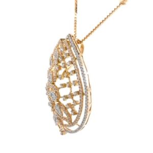 18k Rose Gold Geweldig Diamond Pendant Set