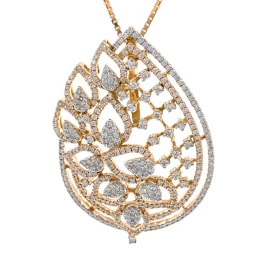18k Rose Gold Geweldig Diamond Pendant Set - Image 2