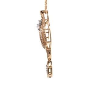 18k Gold And Diamond Designer Pendant Set