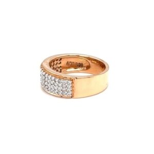 18k Rose Gold Sparkling Circle Ring