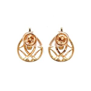 18k Rose Gold Diamond Beautiful Earrings