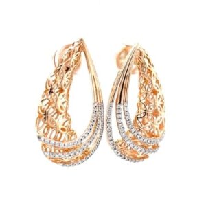 18k Gold Floral Cutout with Earrings