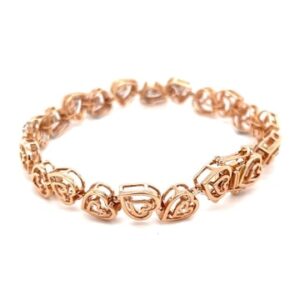 18k Rose Gold Diamond Modern Bracelet
