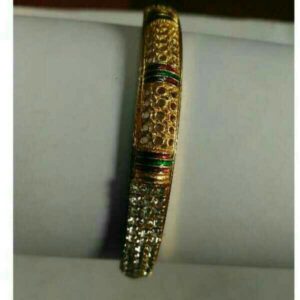 Fancy Indian Yellow Bangle (Kada)
