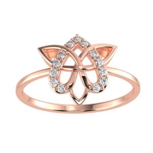 18KT Rose Gold Solitaire Ring For Women