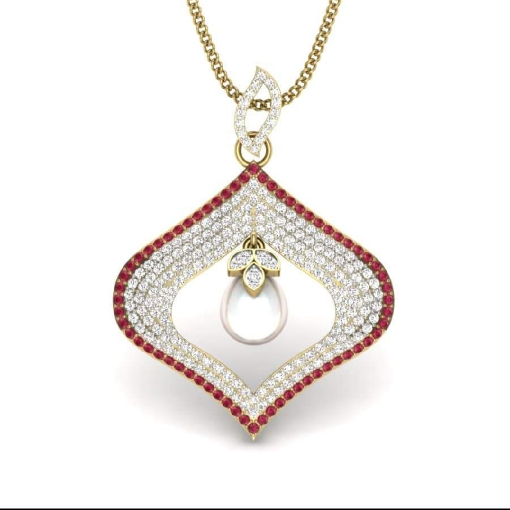 18k gold fancy pendant GR3628