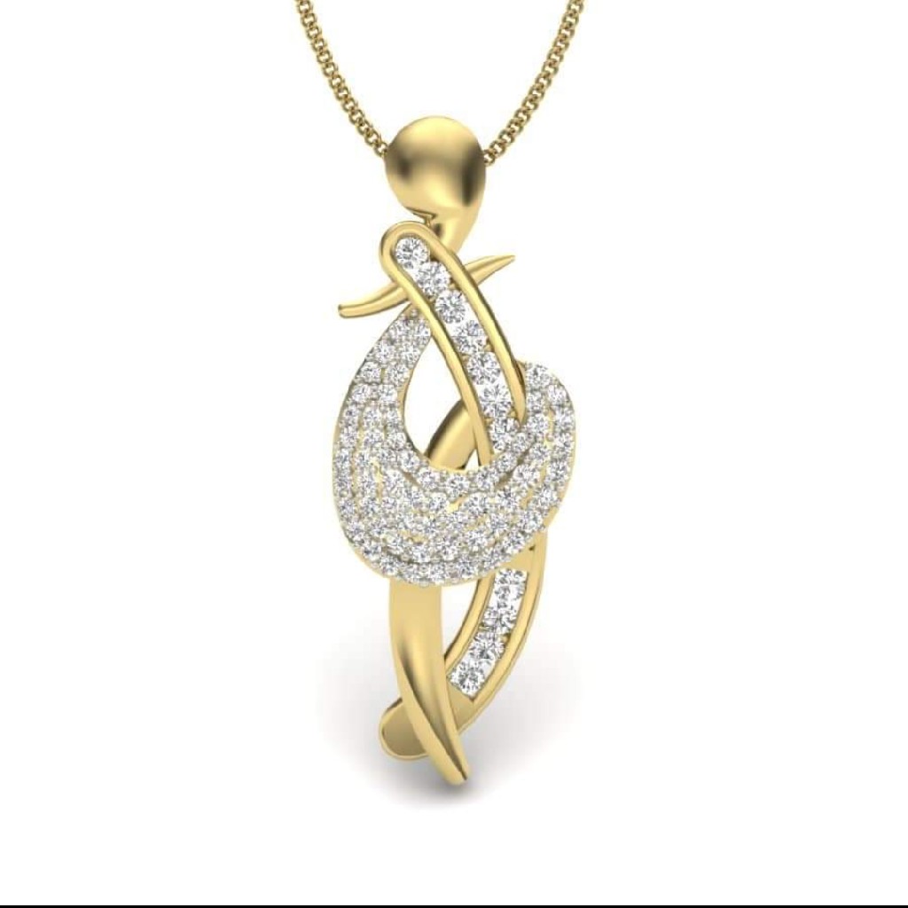 18k gold fancy pendant HV0540